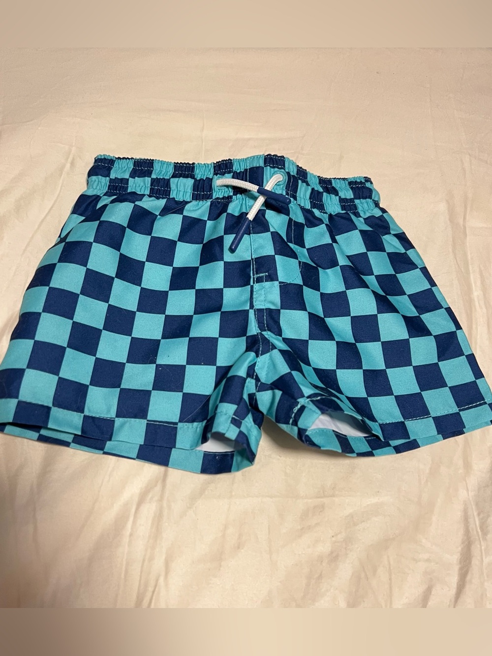 Baby Boys Checker Swim Trunks 3-6 mos